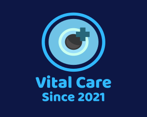 Medical Cross Eyeball logo design