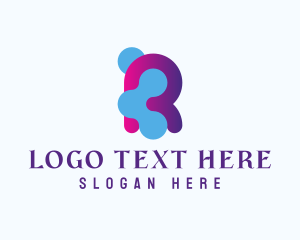 Modern Digital Letter R Logo