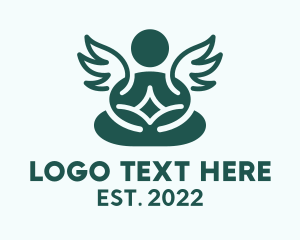 Zen - Angel Yoga Stretching logo design