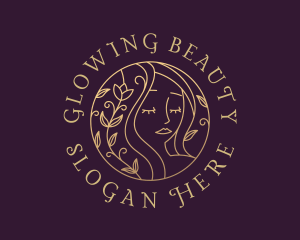 Aesthetician - Gold Beauty Cosmetics logo design