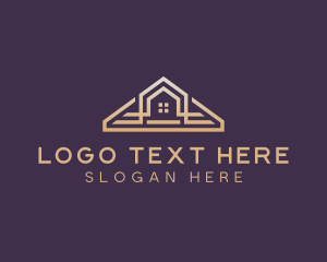 Airbnb - Roofing House Realtor logo design