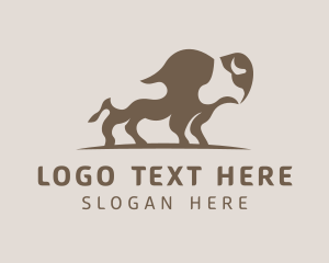 Bison - Native Bison Farm logo design