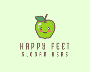 Happy Apple Fruit  logo design