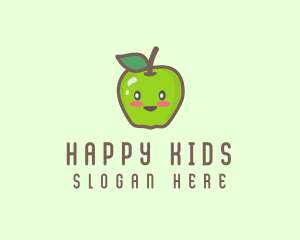 Happy Apple Fruit  logo design