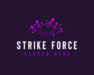 Strike - Bowling Galaxy League logo design