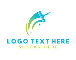 Cleaning Services - Gradient Squeegee Cleaner logo design