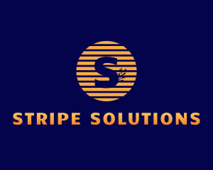 Stripe - Stripe Sun Leaf logo design