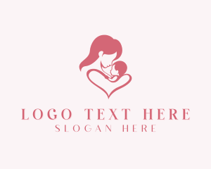 Breastfeeding - Mother Baby Parenting logo design