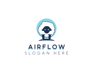 Fluffy Sheep Wool logo design