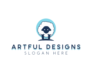 Fluffy Sheep Wool logo design