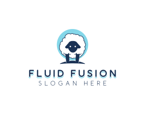 Fluffy Sheep Wool logo design