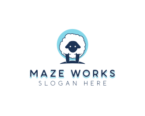 Fluffy Sheep Wool logo design