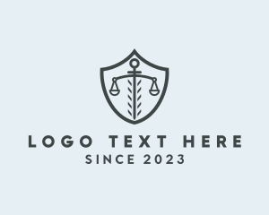 Office - Law Shield Justice Scale logo design