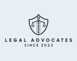 Law Shield Justice Scale logo design