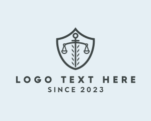 Attorney - Law Shield Justice Scale logo design