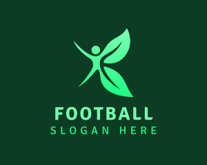 Plant - Human Fitness Leaf logo design