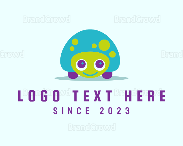 Happy Adorable Tortoise Logo