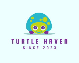 Happy Adorable Tortoise logo design