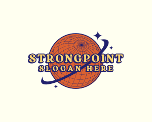 Y2K Planet Globe Orbit Logo