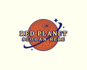 Y2K Planet Globe Orbit logo design