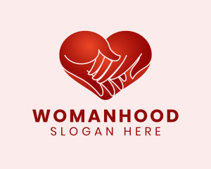 Humanitarian - Family Hand Heart logo design
