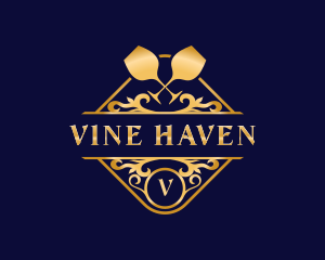 Luxury Wine Liquor logo design