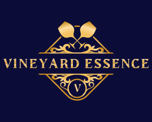 Luxury Wine Liquor logo design