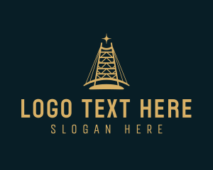 Infrastructure - Bridge Construction Structure logo design