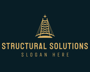 Bridge Construction Structure logo design