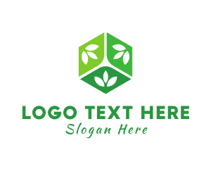 Hexagon - Natural Organic Cube logo design