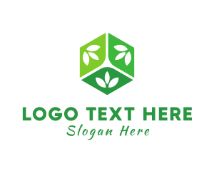 Tea - Natural Organic Cube logo design