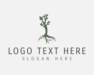 Leadership - Nurture Nature Tree logo design