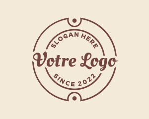 Retro Script Business Logo