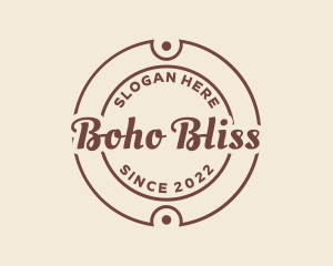 Retro Script Business logo design