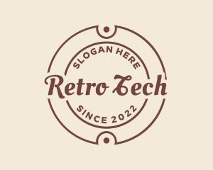 Retro Script Business logo design