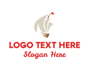 Steamboat - Travel Ship Sailing logo design
