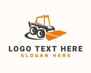 Bulldozer Industrial Builder Logo