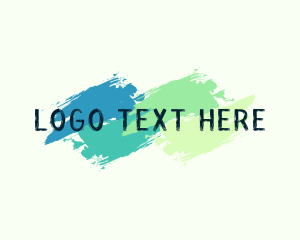 Text Logo - Modern Painting Brush logo design