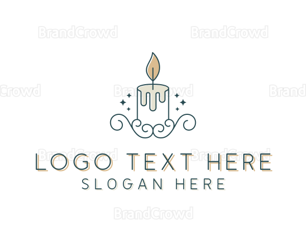 Candle Interior Designer Decor Logo