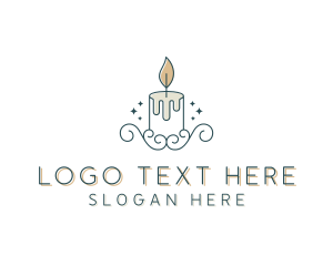 Home Decor - Candle Interior Designer Decor logo design