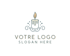 Candle Interior Designer Decor Logo
