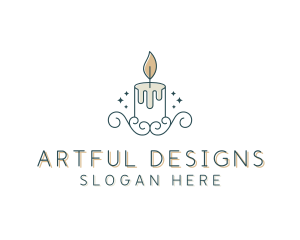 Candle Interior Designer Decor logo design