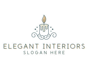 Candle Interior Designer Decor logo design