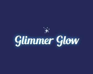 Glowing Star Sparkle logo design