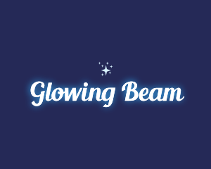 Glowing Star Sparkle logo design