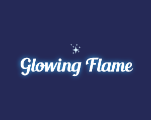 Glowing Star Sparkle logo design