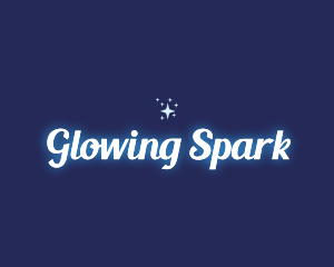 Glowing Star Sparkle logo design