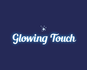 Glowing Star Sparkle logo design