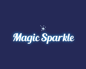 Glowing Star Sparkle logo design