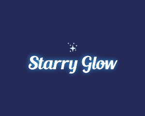 Glowing Star Sparkle logo design